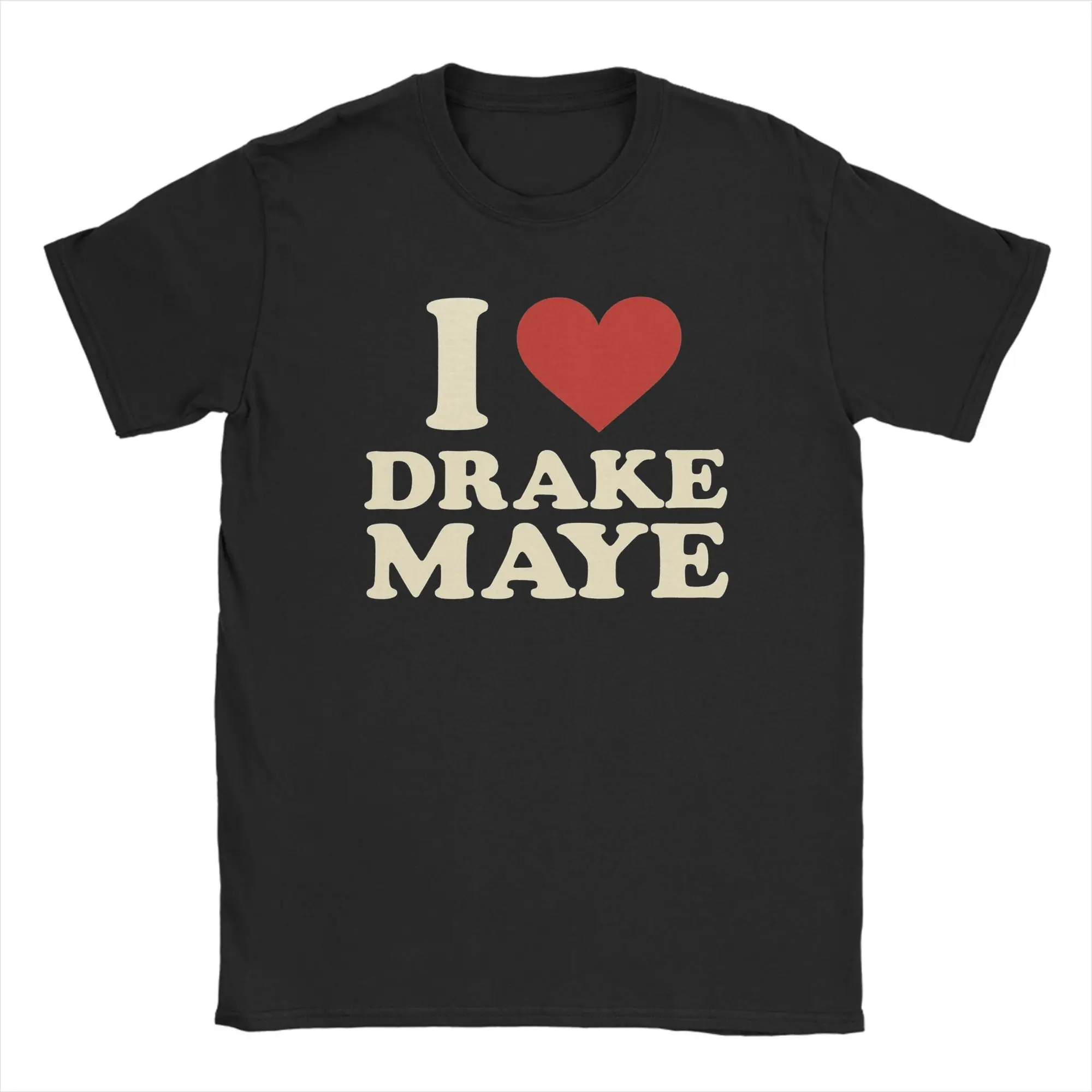 

Harajuku T-Shirt Summer I Love Drake Maye Bold Heart Novelty T-Shirts Cotton Tee Shirt for Men Y2K Casual Short Sleeve Clothes