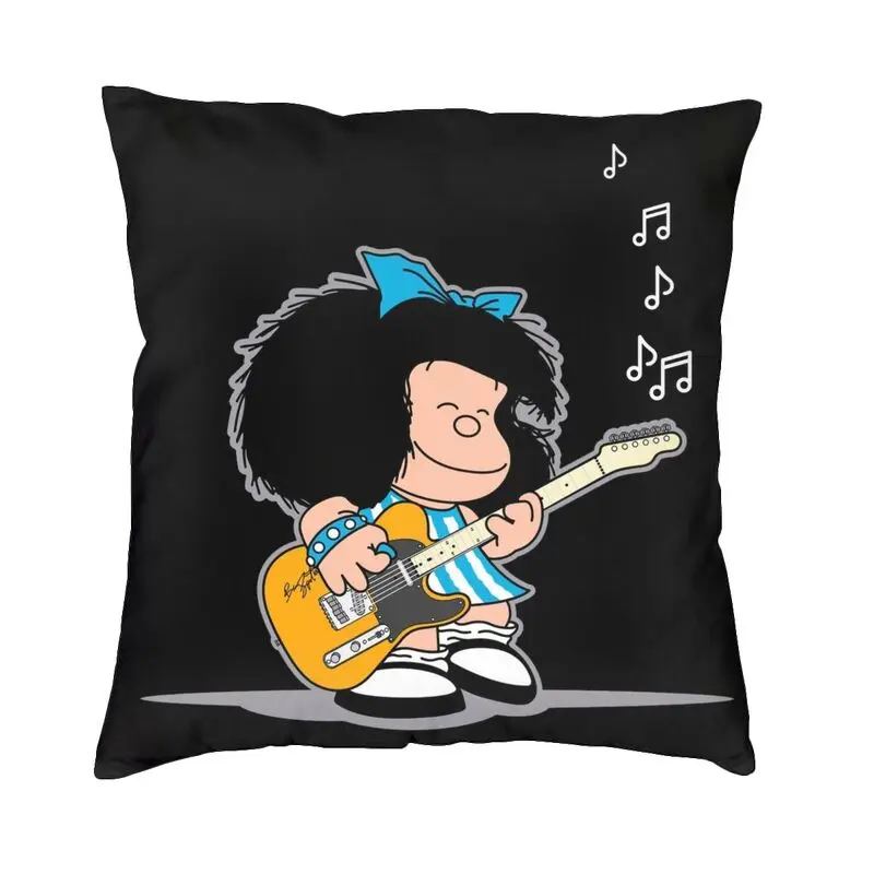 Mafalda Quino Comics Cushion Cover Two Side Printing Classic Cartoon Manga Floor Pillow Case Sofa Custom Pillowcase Home Decor