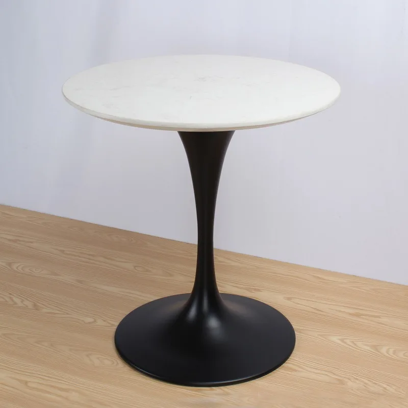 

Tulip stainless steel table foot base coffee western restaurant negotiation table horn table foot