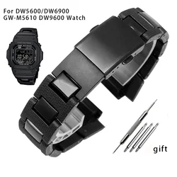 High Quality Metal WatchBand For Casio Gshock DW-6900 DW9600 DW5600 GW-M5610 Strap Bracelet Wrist Stainless Steel Watchbands