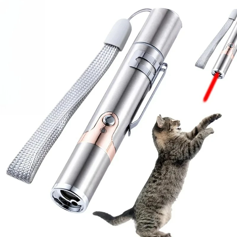 Cat Laser Pointer Toys Rechargeable 7 Adjustable Cute Patterns Interactive Kitten Dog Red Dot Chase Light Toy Pet Supplies