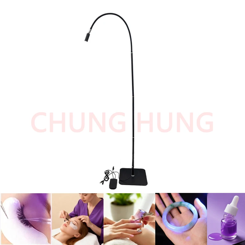 5W USB UV lamp false eyelash extension LED UV lamp beauty eyelash trimming false eyelash grafting foot switch vertical lamp