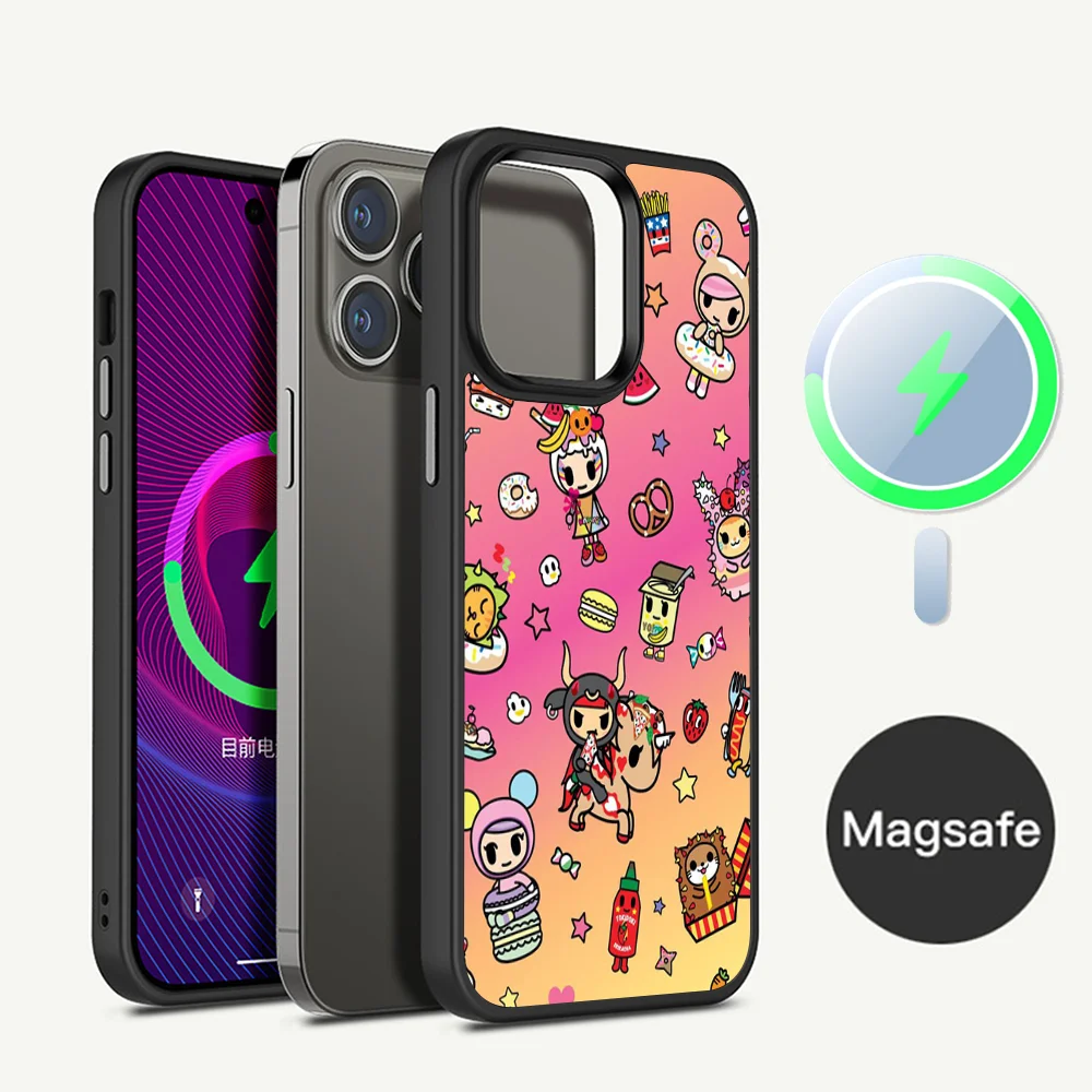 Japan T-Tokidokis Phone Case Magnetic Case For iPhone 16 14 13 12 11 15 Pro Max Plus For Magsafe Wireless Charge Cover