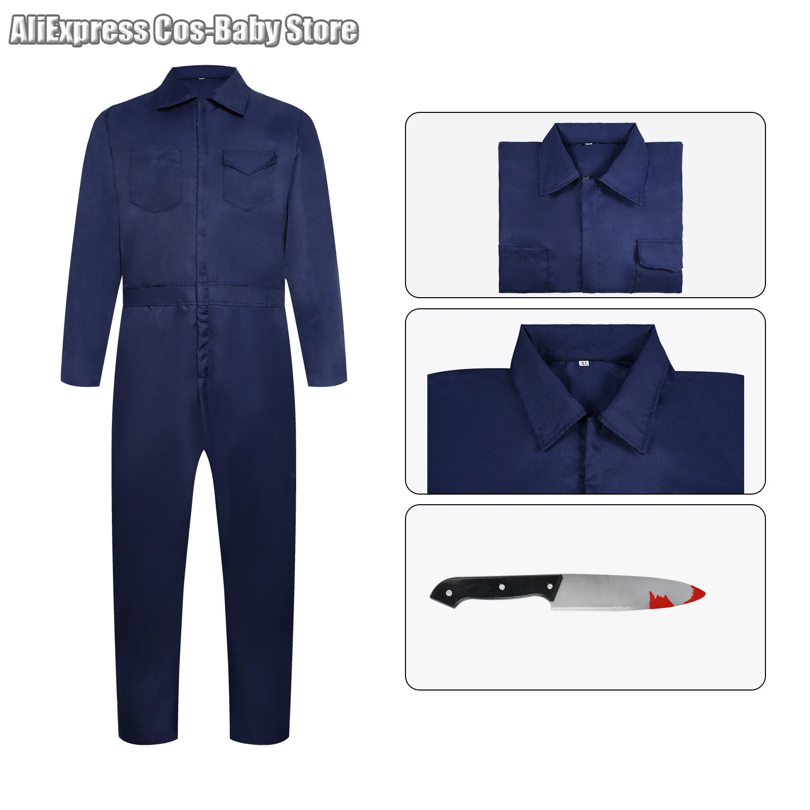 Anime Michael Cos Myers Cosplay Costume Tooling Uniform Performance Clothing Suit Halloween Costumes For Men Women Party