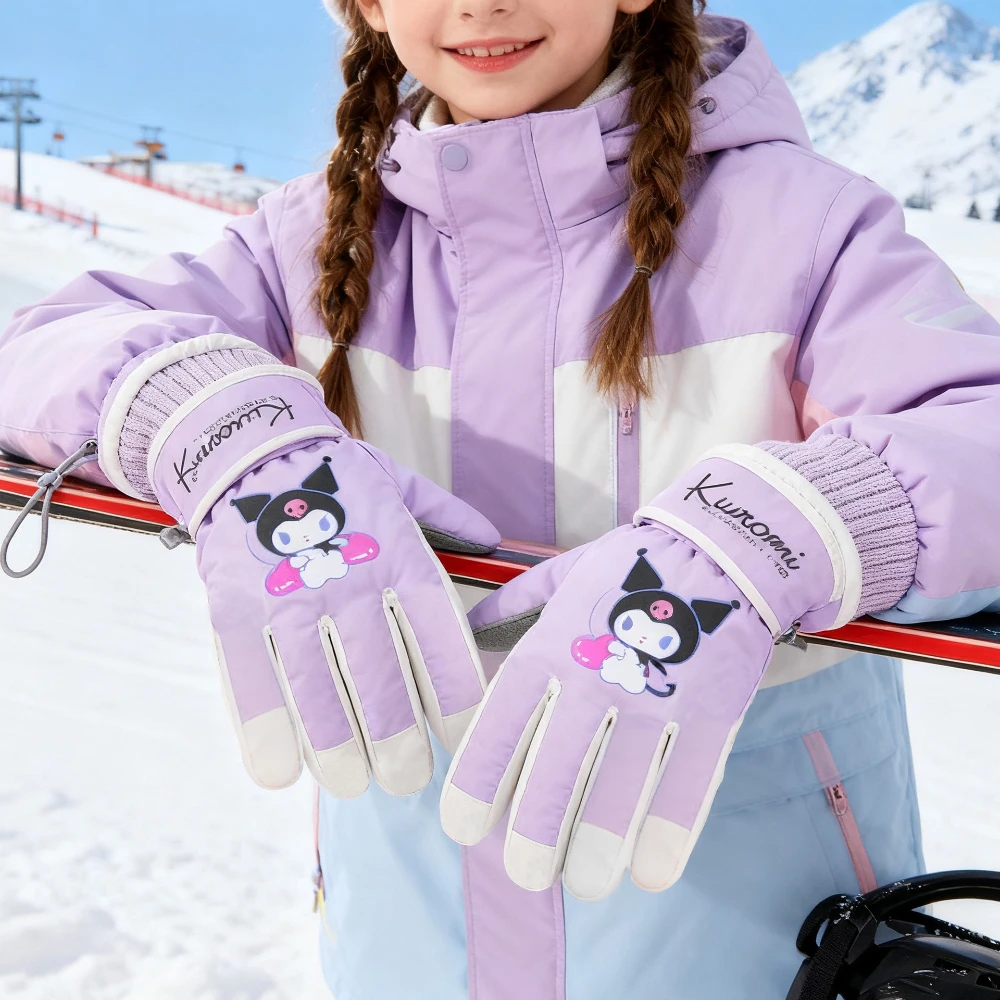 

Детские лыжные перчатки Hellow Kitty, теплые ветрозащитные аксессуары для игр в снегу, езды на велосипеде на открытом воздухе, другие занятия, подарки для девочек