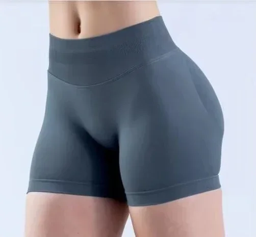 DyfneImpact Shorts With Logo Women Scrunch Bum Gym Low Waist Seamless Yoga Shorts Workout Biker Short Stretch Fitness Short