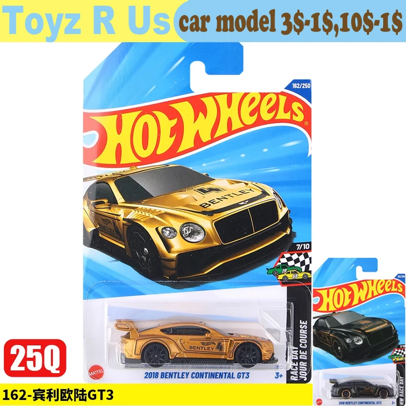 الأصلي الساخن عجلات سيارة 2018 بنتلي كونتيننتال GT3 ألعاب الأولاد 1/64 دييكاست Voiture Jour DE Course سباق يوم هدية عيد ميلاد 2025Q #1