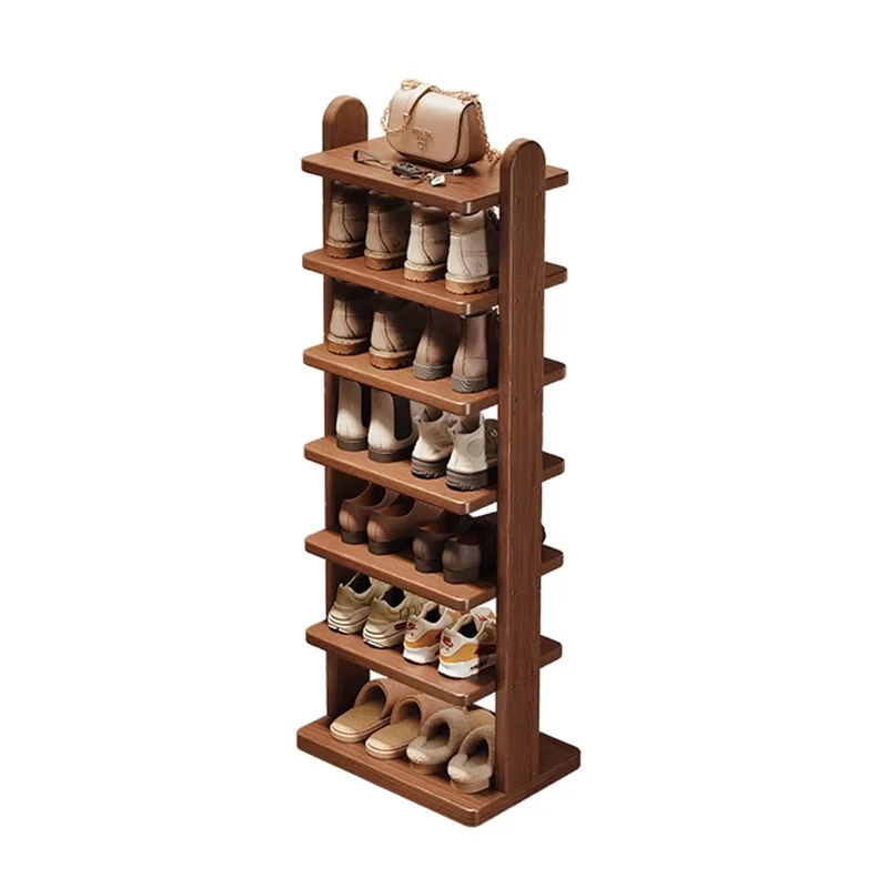 

Solid wood shoe rack multi-layer household entrance entrance small narrow shelf 2025 new simple and does not occupy