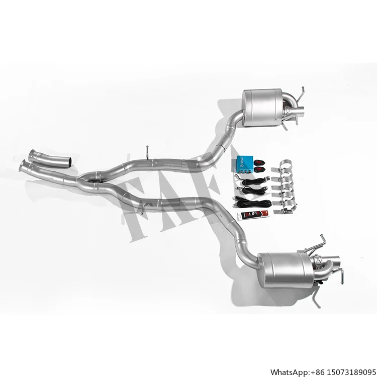 For -E320 W213 Exhaust System Middle and Tail Section High Performance Electric Valve Exhaust Pipe Muffler Exhaust