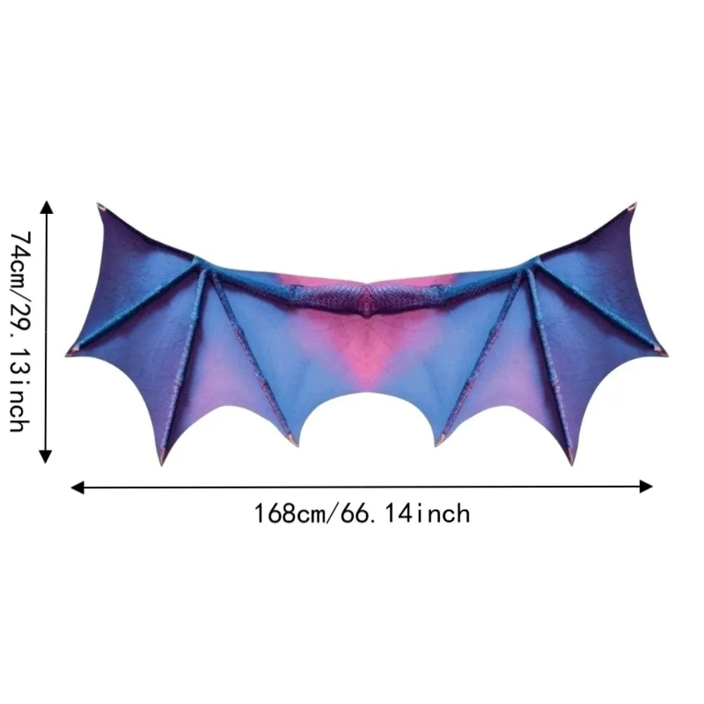 Dekorativer Fantasie-Drachenflügelumhang, faltbar, mit elastischem Band, Fledermausflügelumhang, Unisex, universelles Cosplay-Flügelkostüm für Maskerade – Detail 1