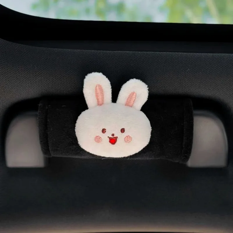 Leuke Cartoon Konijn Panda Autodak Handgreep Cover Universele Alle Seizoenen Auto-interieur Armsteunbeschermer Auto Decor Accessoires