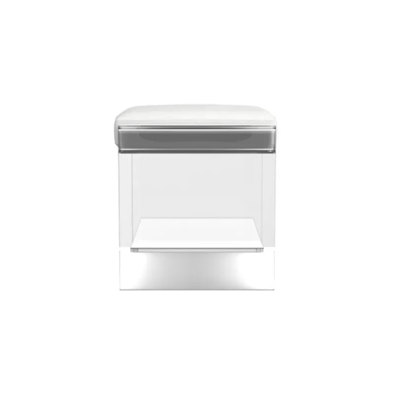 Modern crystal clear acrylic bench ottoman stool for dressing acrylic stool
