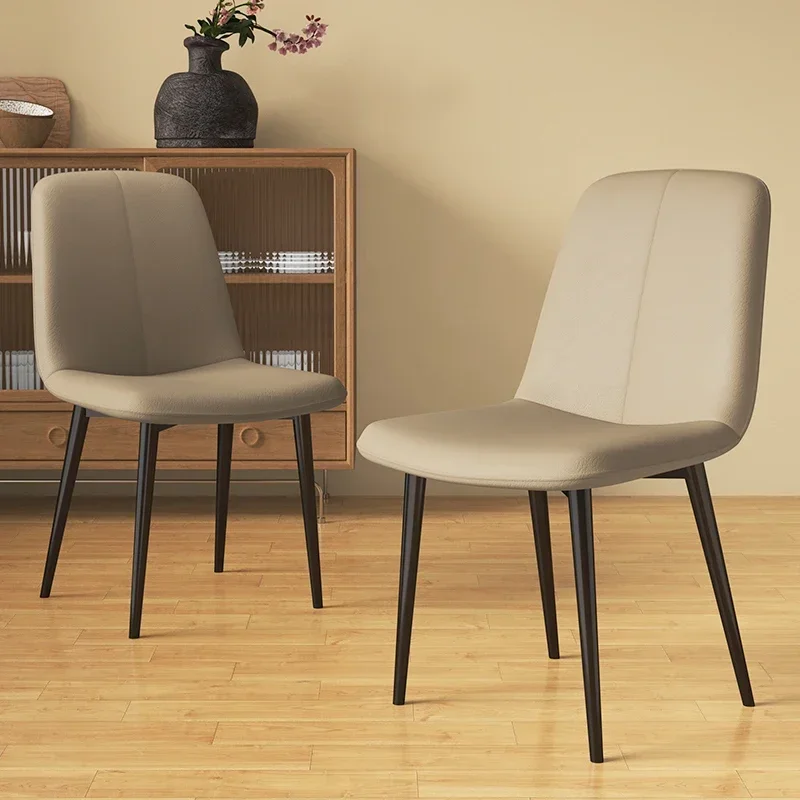 Dining chair household small apartment dining room dining table chair living room comfortable sedentary coffee chair light luxur