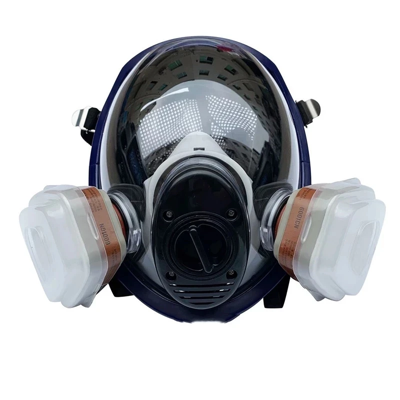 Masque à gaz polyvalent, Sphblades, Super transparent, Entièrement scellé, Protection, Peinture en aérosol, Pollution industrielle, 3 ports