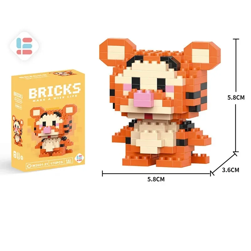 Cartoon Character Building Blocks Set - LiLo Stitch Winnie the Pooh Alien Tigger Toy Creative Gift Model Kit image 5