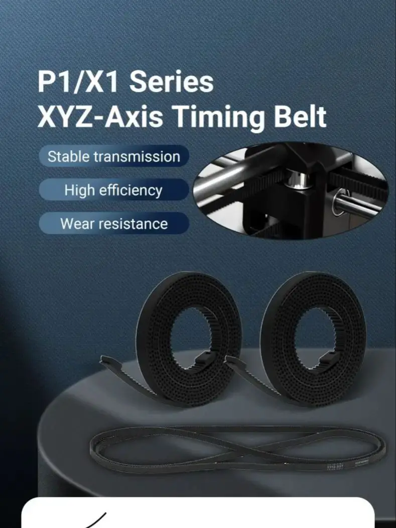 Lab X1 X1C P1P P1S – pasek synchroniczny o długości 1142 mm i 1442 mm, do osi X, Y i Z, wykonany z włókna szklanego i gumy, przeznaczony do drukarek 3D serii X1, model P1P. — zdjęcie produktu 7