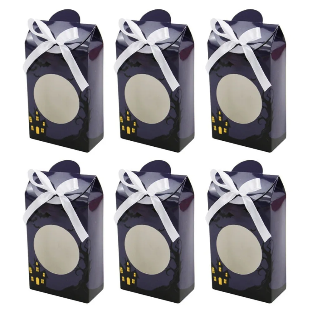 50-100 Pcs Halloween Ghost Bat Cat Skull Print Gift Boxes