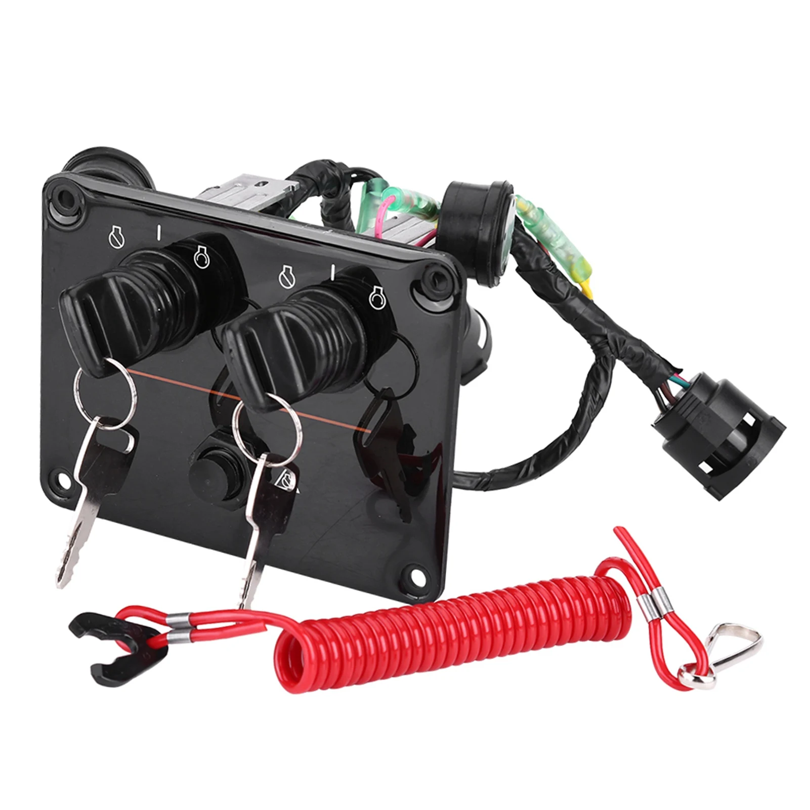 

Dual Engine Key Switch Panel Switch Assembly for Yamaha Outboard Engines 6K1-82570-08-00