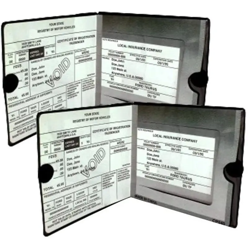 Car Document Storage Bag2One Pack Vehicle registration certificate and driver's license holder, multifunctional car document bag