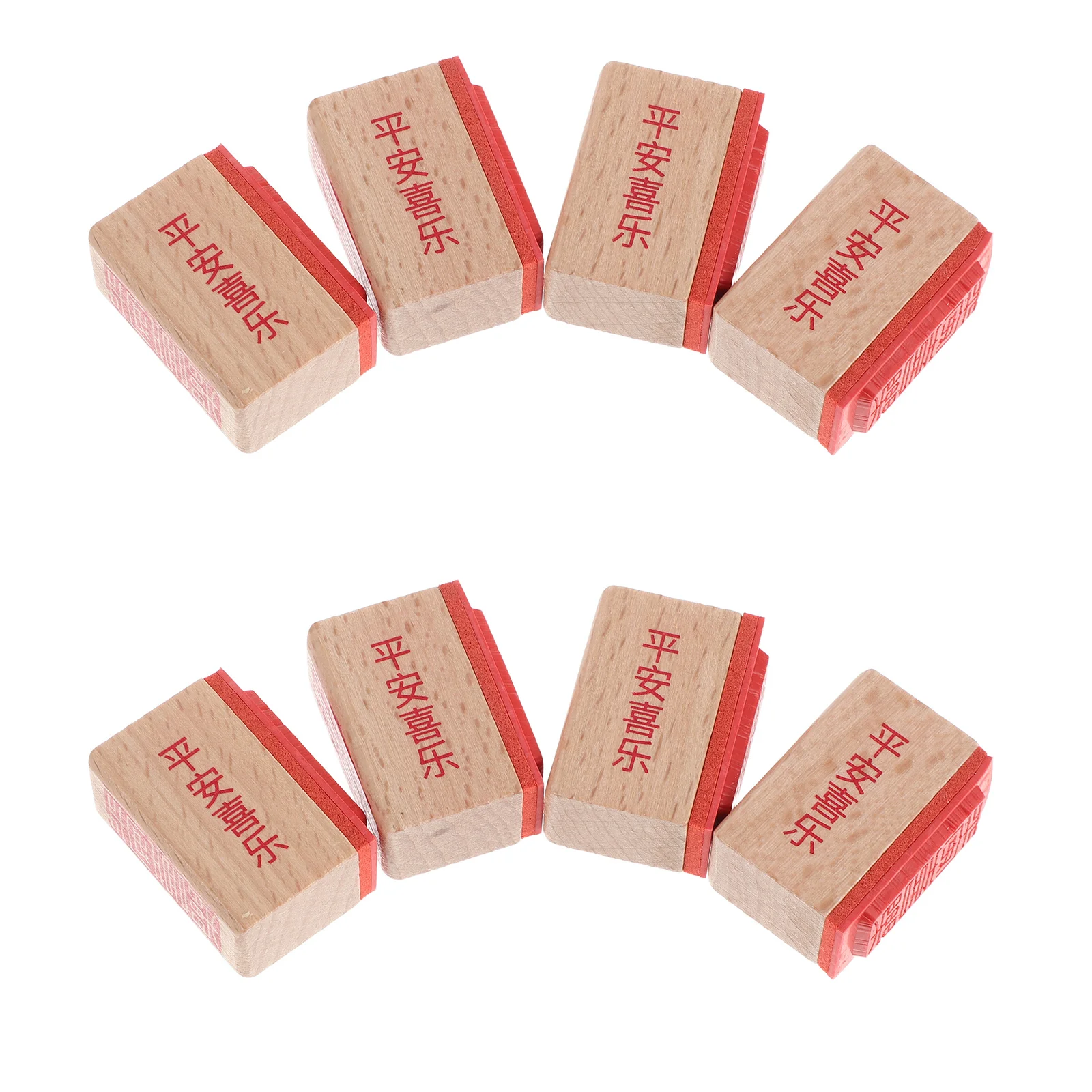 

8pcs Retro Wood Stamp Vintage Chinese Seal For Diy Scrapbooking Holiday Cards Journaling Natural Scene Craft Stamper Wax Sealing