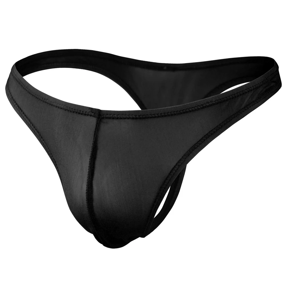 

Мужские трусы-стринги с низкой посадкой, эластичные, с анатомическим мешочком, из ледяного шелка, гладкие, для подчеркивания ягодиц