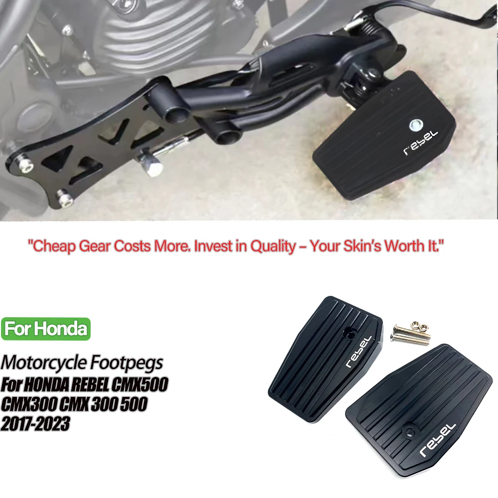 

Motorcycle Accessories Billet Wide Foot Pegs Pedals Footrest Footpegs Fit For CMX500 Rebel CMX 500 300 Rebel500 2017-2023