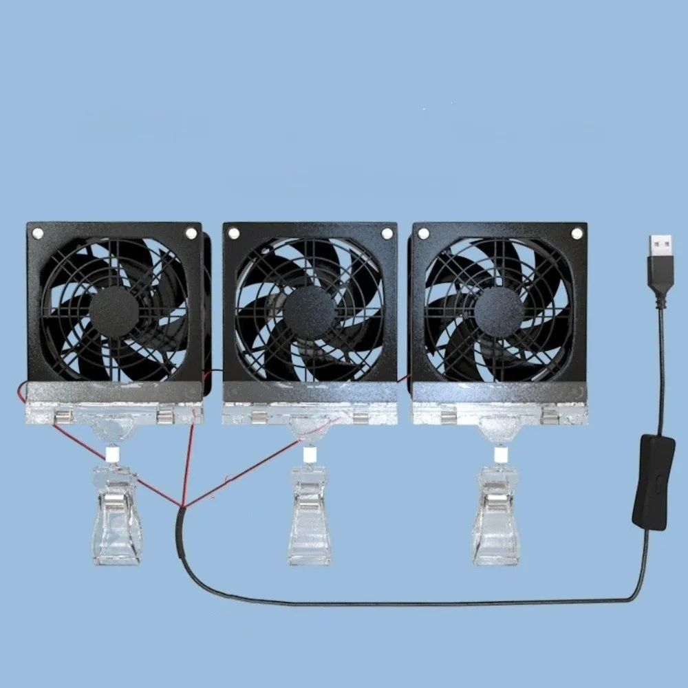Adjustable Angle Aquarium Cooling Fan Fast Cooling USB Fish Tank Fan Variable Speed Quiet Fish Tank Cooler Freshwater Tank