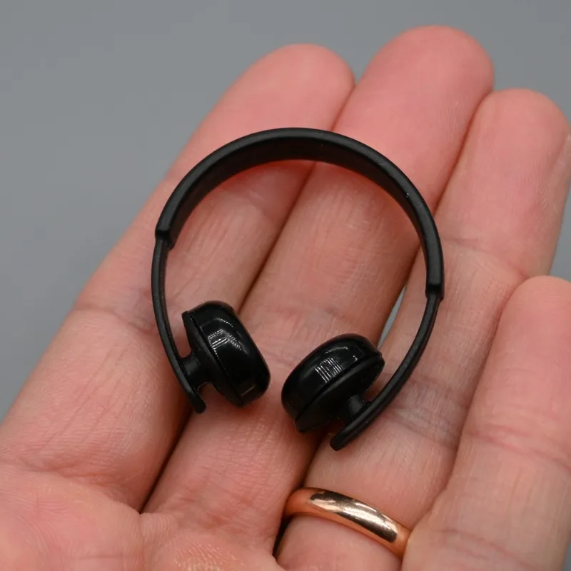 Auriculares en miniatura hechos a mano, soldado a escala 1/6, modelo de muñeca para figuras de acción de 12 pulgadas, accesorios para el cuerpo BJD