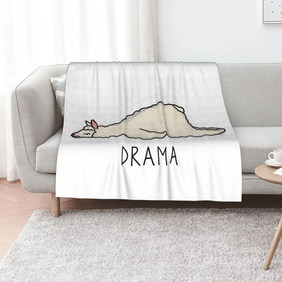 LAMA-DRAMA Throw Blanket Decoratives christmas decoration Flannel Decorative Sofa anime Luxury St Blankets