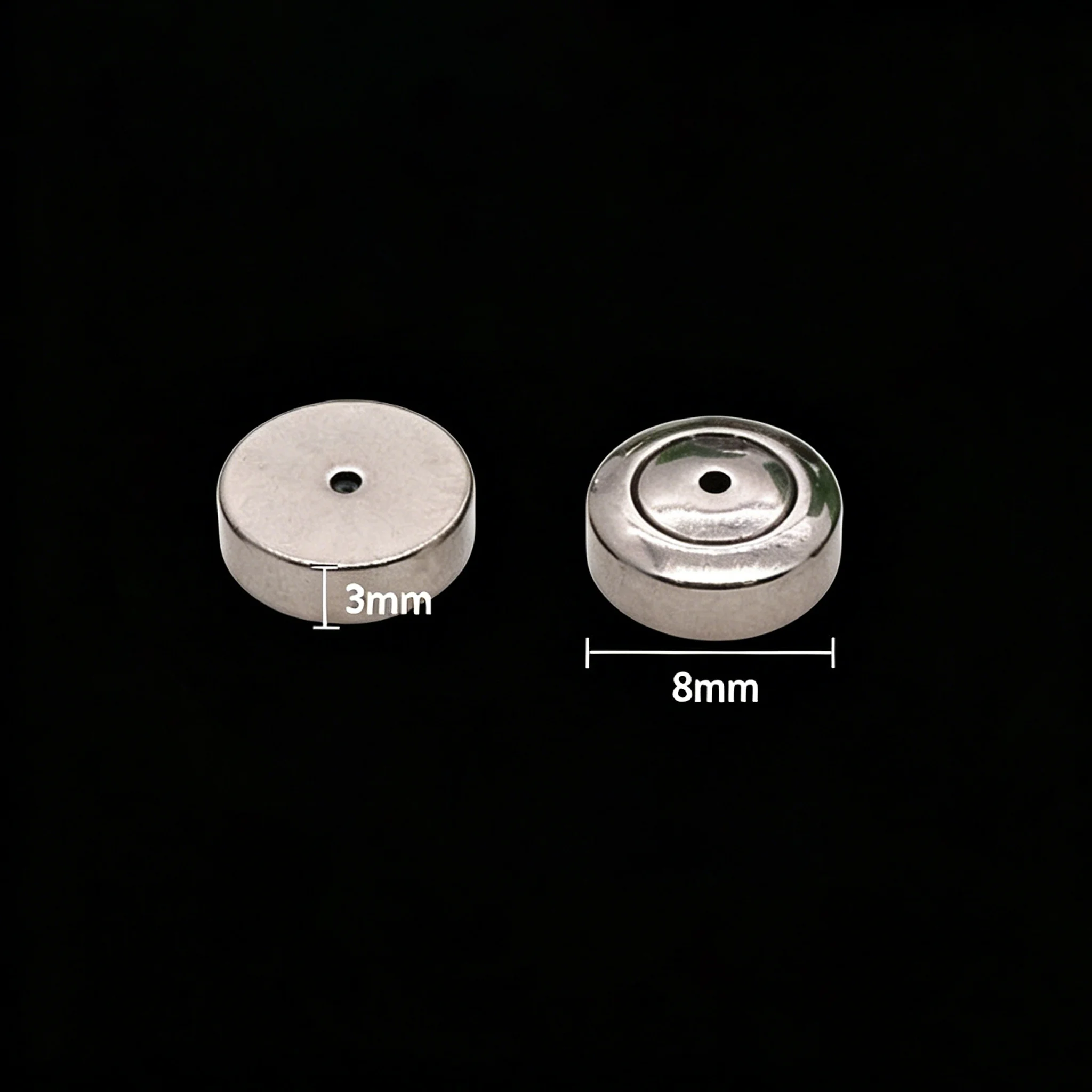 2/4 Stück Edelstahl-Ohrringverschlüsse für hängende Ohren, sichere Verschlüsse für Ohrstecker, Ohrring-Heber, Ersatzteile – Detail 1