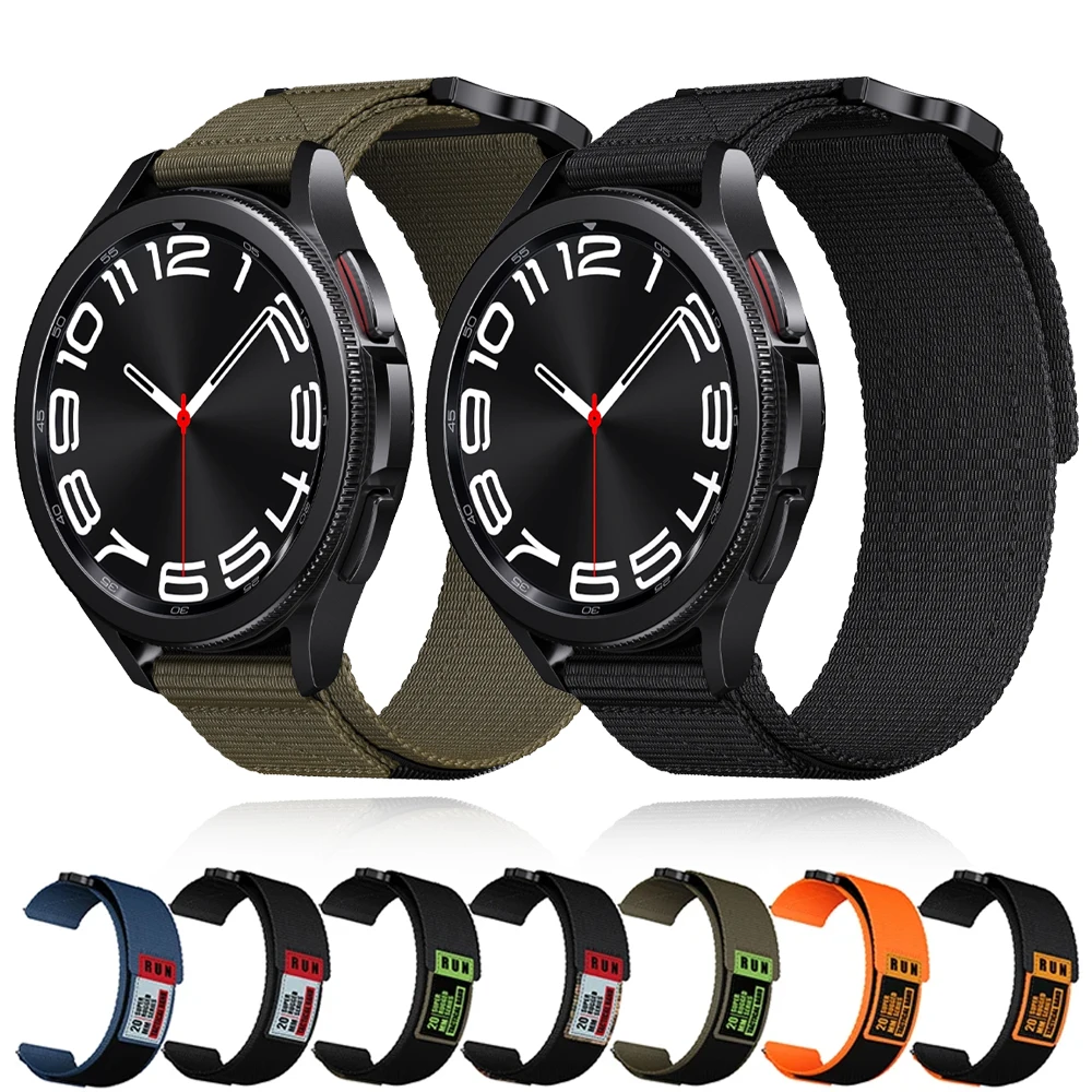 

Ремешок нейлоновый для Samsung Galaxy Watch 7/4/6/5 Pro/Gear s3 44 мм 40 мм, спортивный браслет для Huawei Watch 3/4 Pro, 20 мм 22 мм
