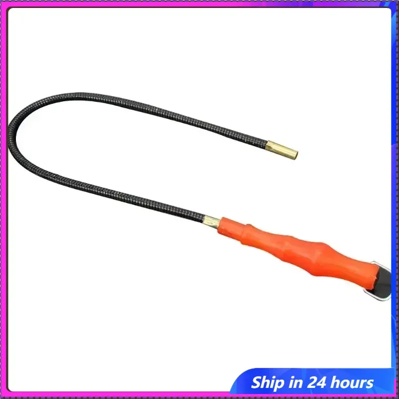 

60cm LED Light Magnet Garage Tool Flexible Magnetic Pickup Repair Pick Up Red Plastic Handle Bendable Metal Grabber