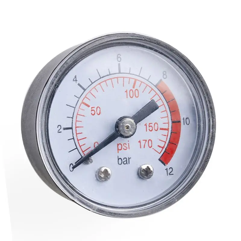 Pengukur Tekanan Cairan Hidraulik Pneumatik Kompresor Udara 0-12Bar / 0-170PSI Dropship