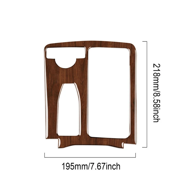 Brown Wood Grain Gear Shift Panel Trim For Mercedes Benz W204 2007-13 W212 10-12 Replacement Accessories