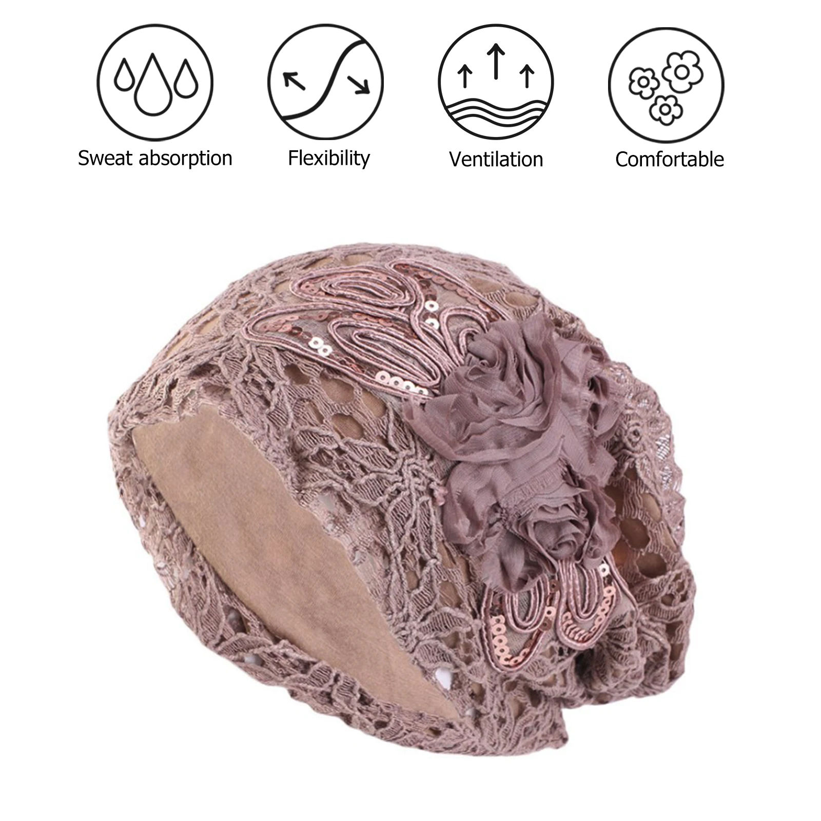 

1Pcs Soft Warm Hair Protective Cap for Sleep Flexible Night Turban Women Chemo Hair Care Accessory Women Cap Sleep