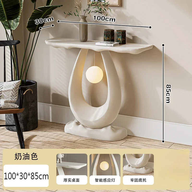 A  Console Tables with Wireless Voice-Activated Sensor Light Art Home Light Luxury Living Room Entrance Cabinet Side View Sets