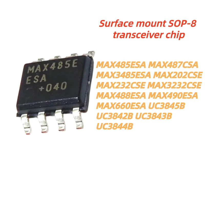 10pcs New MAX488ESA MAX490ESA MAX660ESA UC3845B UC3842B UC3843B MAX485ESA MAX487CSA MAX3485ESA MAX202CSE MAX232CSE MAX3232CSE