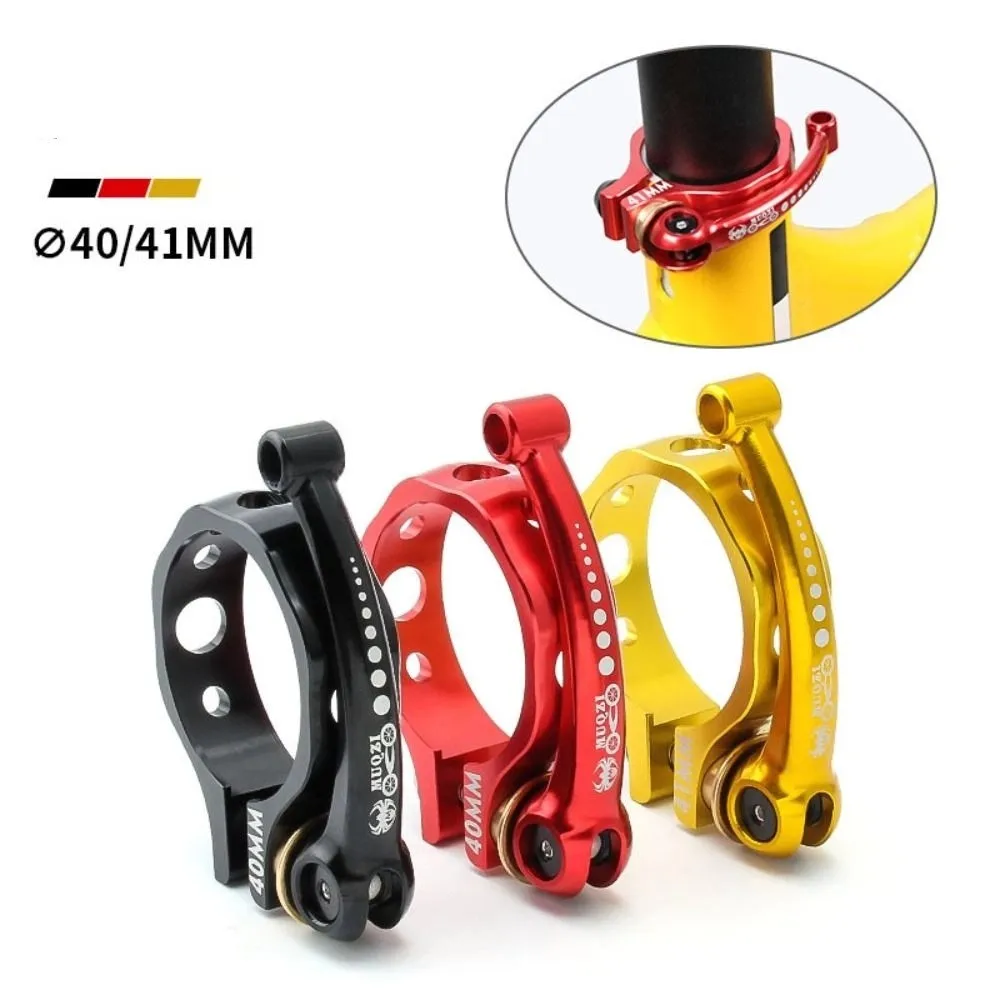 

Aluminium Alloy Bike Seat Post Clamp Quick Release Wear-resistant Bike Seat Tube Clamp Ultralight 40/41mm Bicycle Saddle Clip
