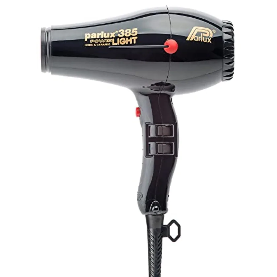 

Hair dryer for professional use, ceramic and ionic technology, black color, lightweight and powerful