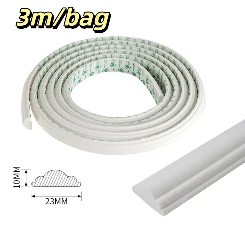 

3m/bag EVA Material Self-Adhesive Wall Trim Paintable Surface Flexible Bendable Design Decorative Strip Imitation Wood Texture