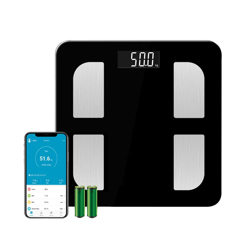 Einfach Home Reise Tragbare Digitale waagen Gehärtetem Glas BMI Körper Fett Analysator Smart Badezimmer Körper Gewicht Gesundheit Fett Skala