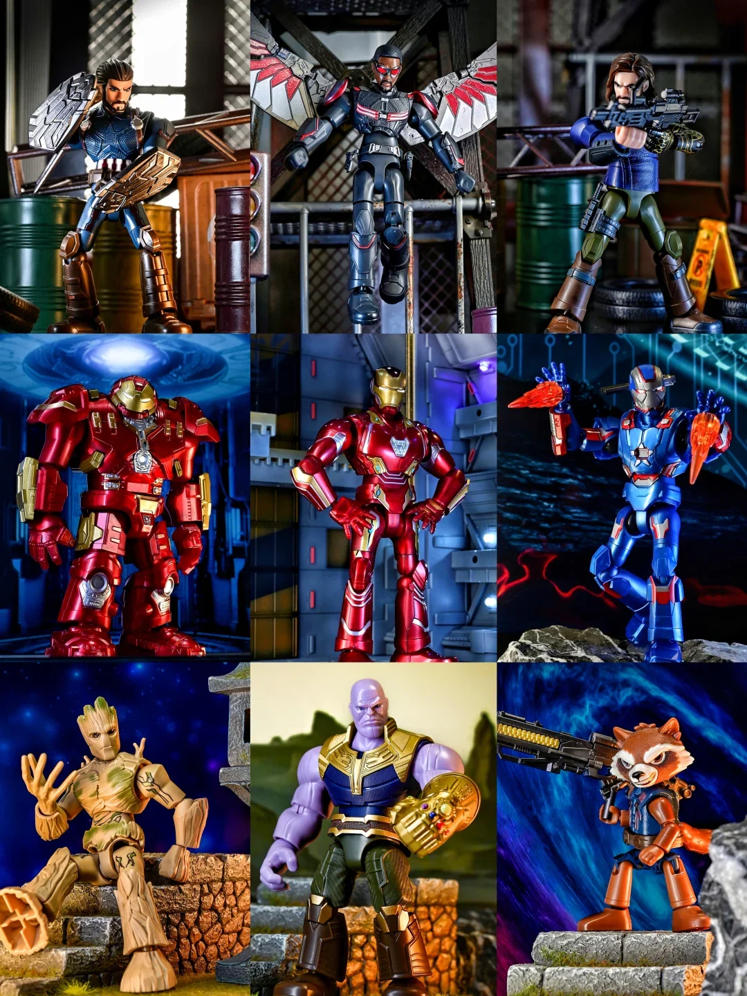 

Blokes Heroes Star Edition 1- 4 Gundam Iron Man Captain America Handmade Toy Model Surprise Gift Handmade Toy Model Surprise