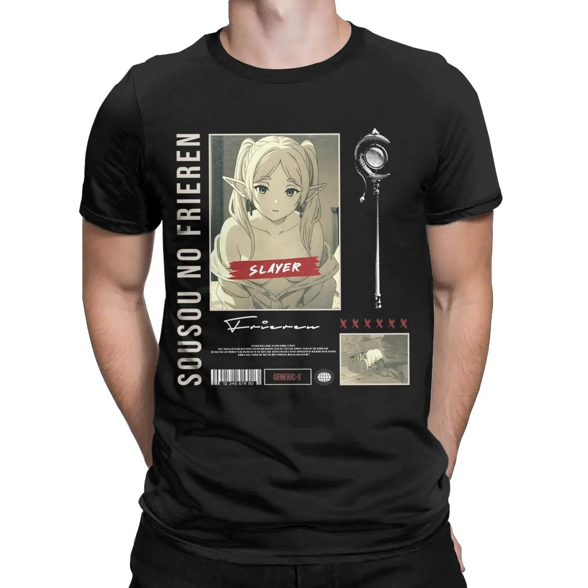 Frieren Beyond Journey's End Outfit Shirt Men Women Sousou No Frieren Leisure Pure Cotton Graphic Printed Tees