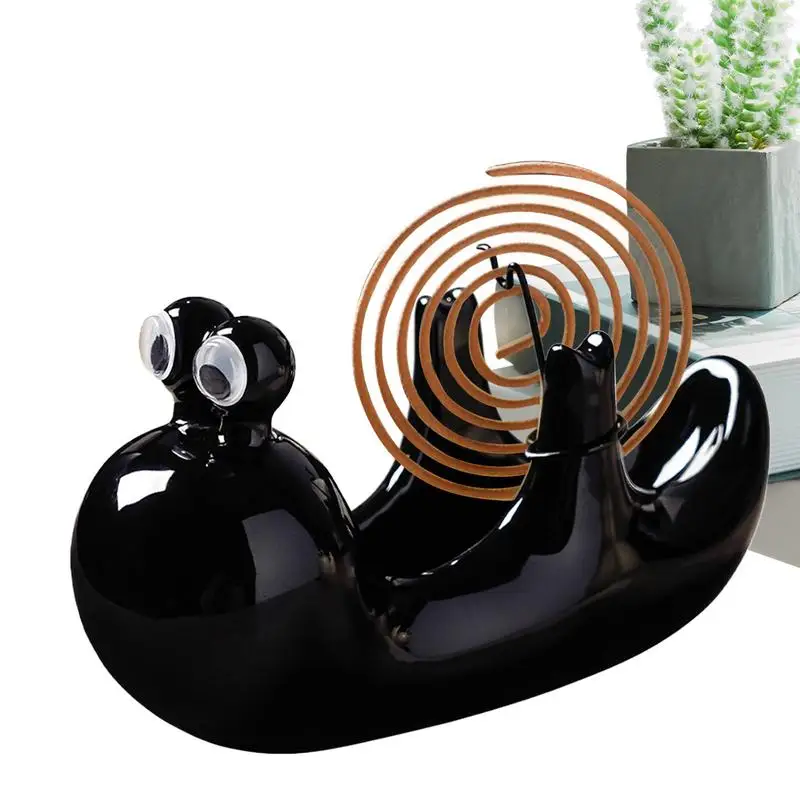 

Incense Coil Holder Garden Snail Gnat Coil Holder Ceramic Stand Decoration Art For Hiking Pool Patio Camping Outdoor