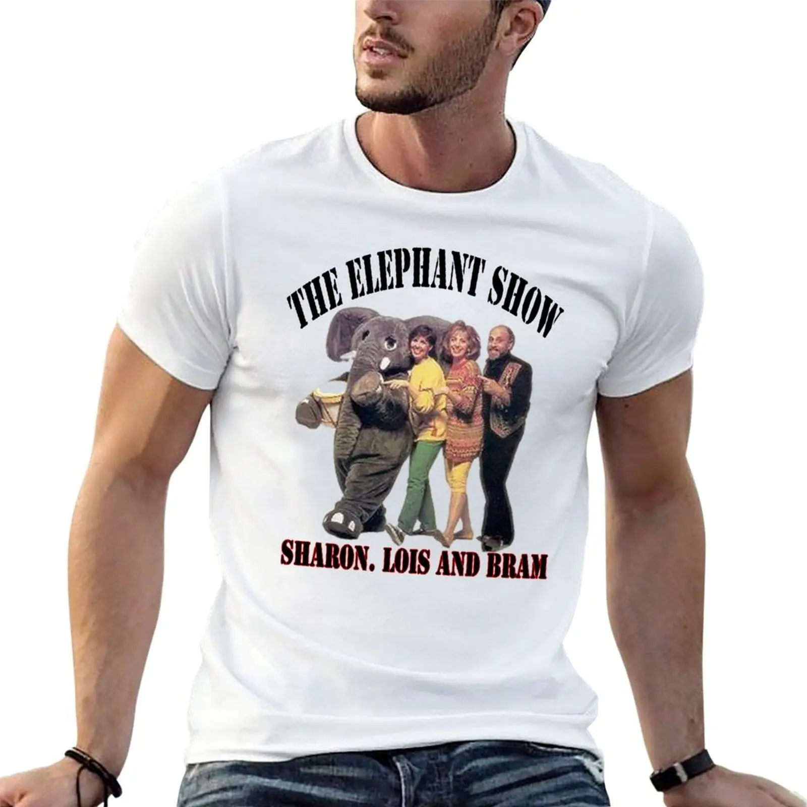 Skinamarink Sharon Lois y Bram Elephant Show, camiseta retro de homenaje, blusa, camisetas oversize para hombre, camisetas masculinas