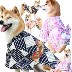 2022 Dog Clothes Pet Clothing Japanese Kimono for Dog Coat Dog Dress Shiba Inu Cosplay Medium Large Dog Costume Husky Dog Sets