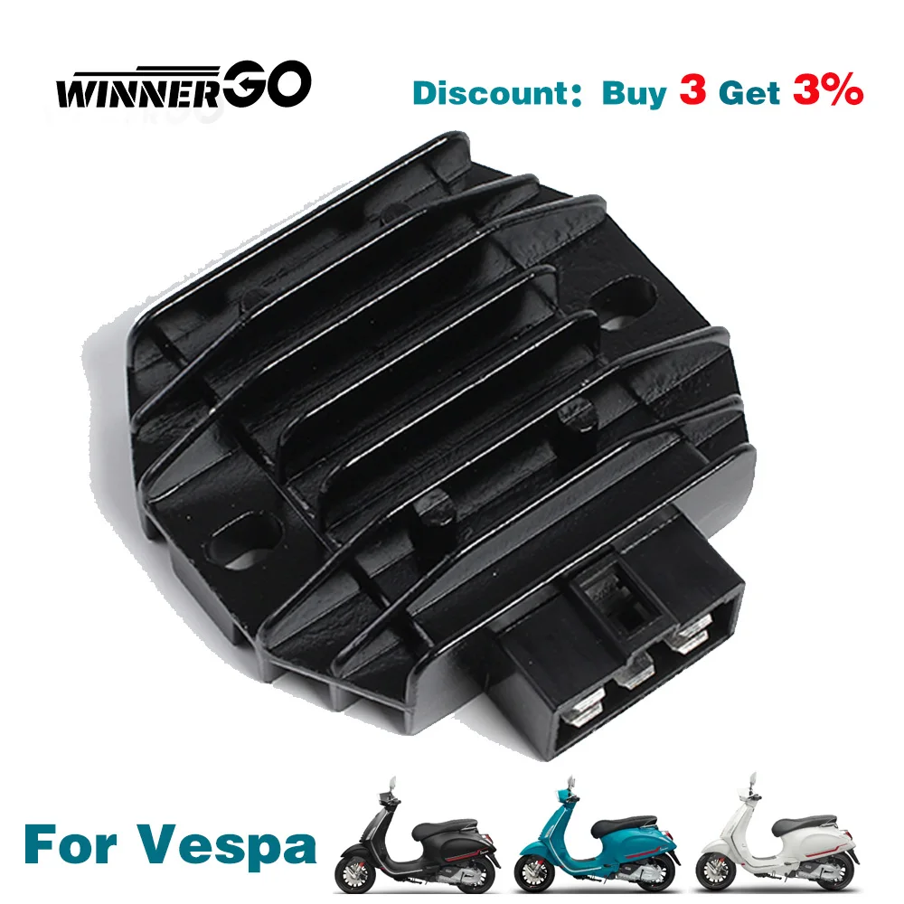 

Motorcycle Voltage Regulator Rectifier For Vespa GT 200 LX 125 S 125 LXV 125 ET4 150 LX 150 Primavera 150ie 3V 58090R