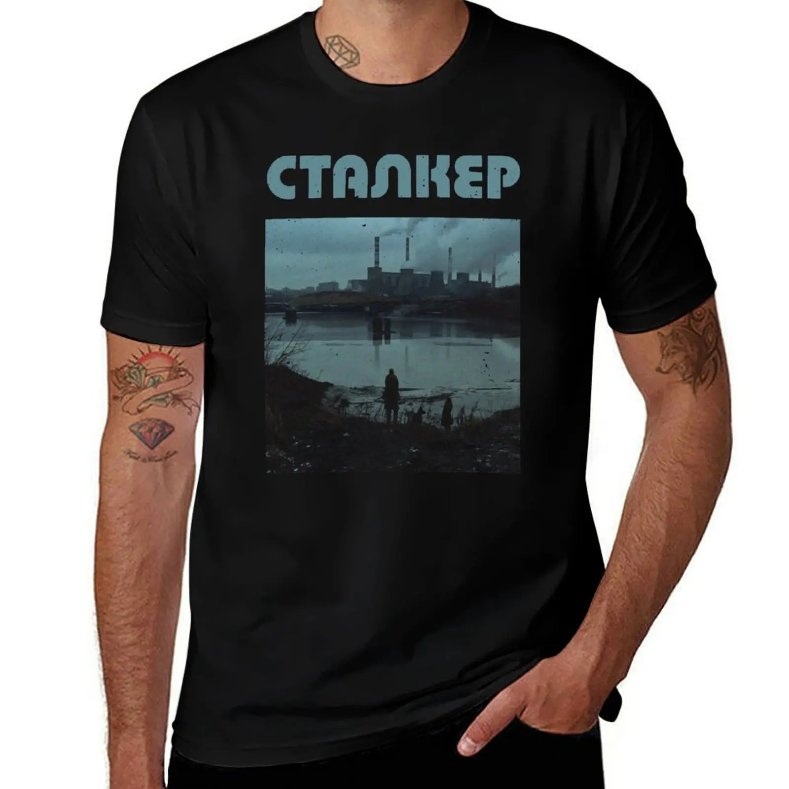 

STALKER Factory Scene T-Shirt blue archive shirts graphic tee vintage clothes essential t shirt mens graphic t-shirts funny