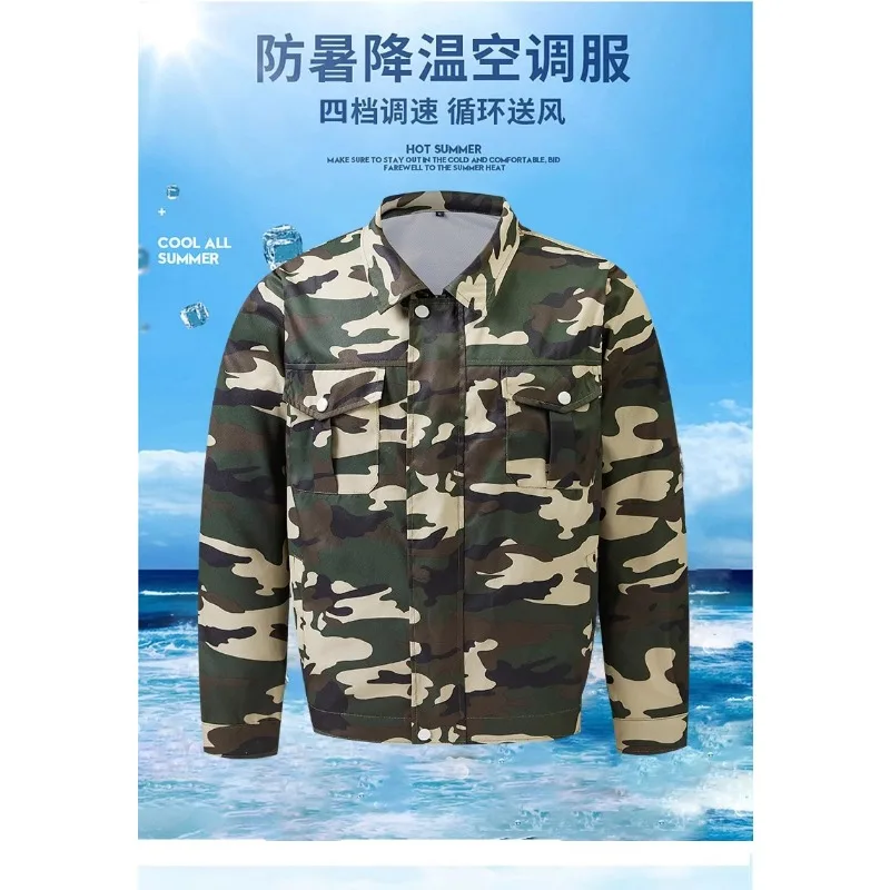 Outdoor Sports Cooling Fan Air Condition Coat Lightweight Quick Dry Clothing Heat Relief Vest for Riding Fishing