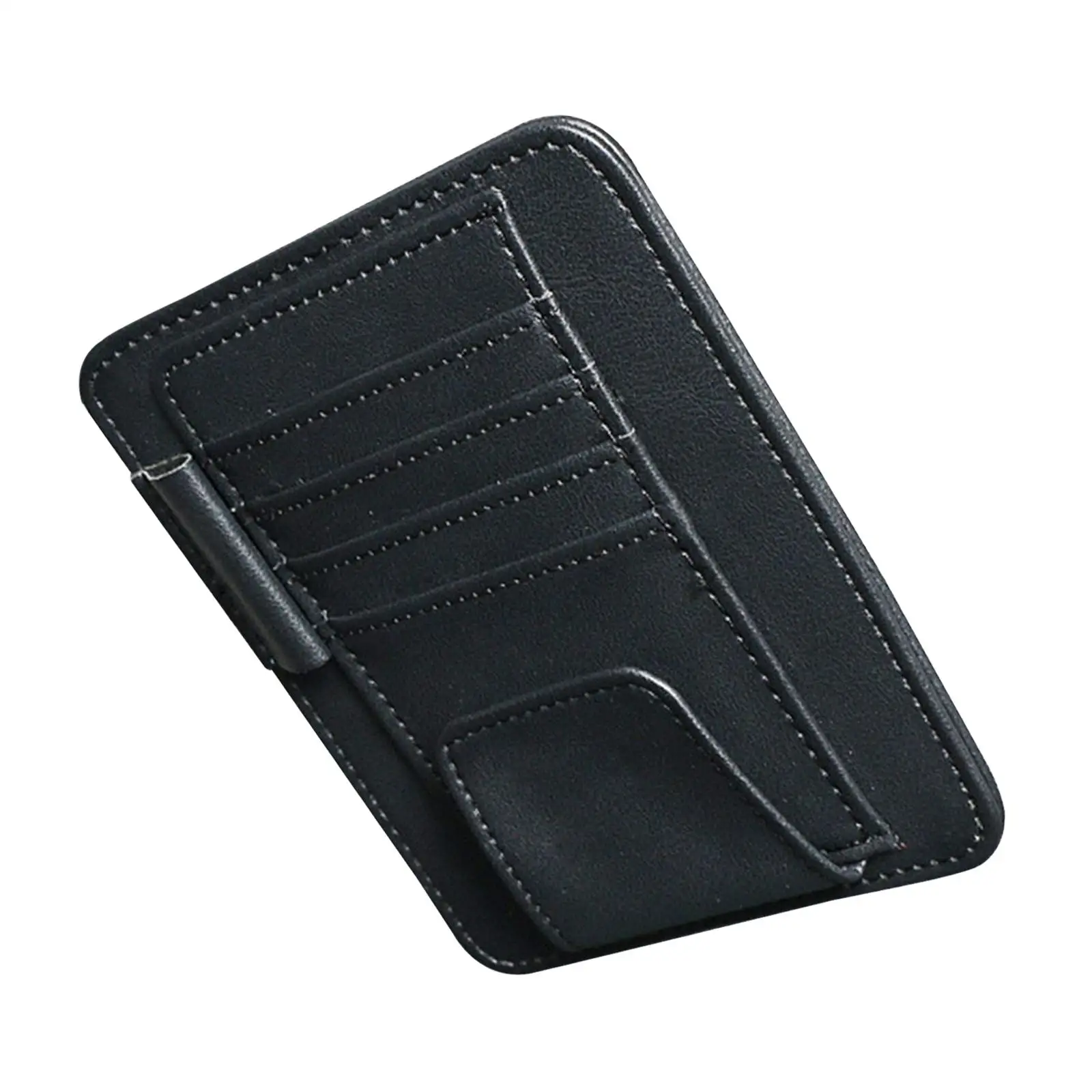 Car Sun Visor Storage Organizer PU Leather Multi Layer Ticket Card Clips Pouch for Byd Atto 3 Interior